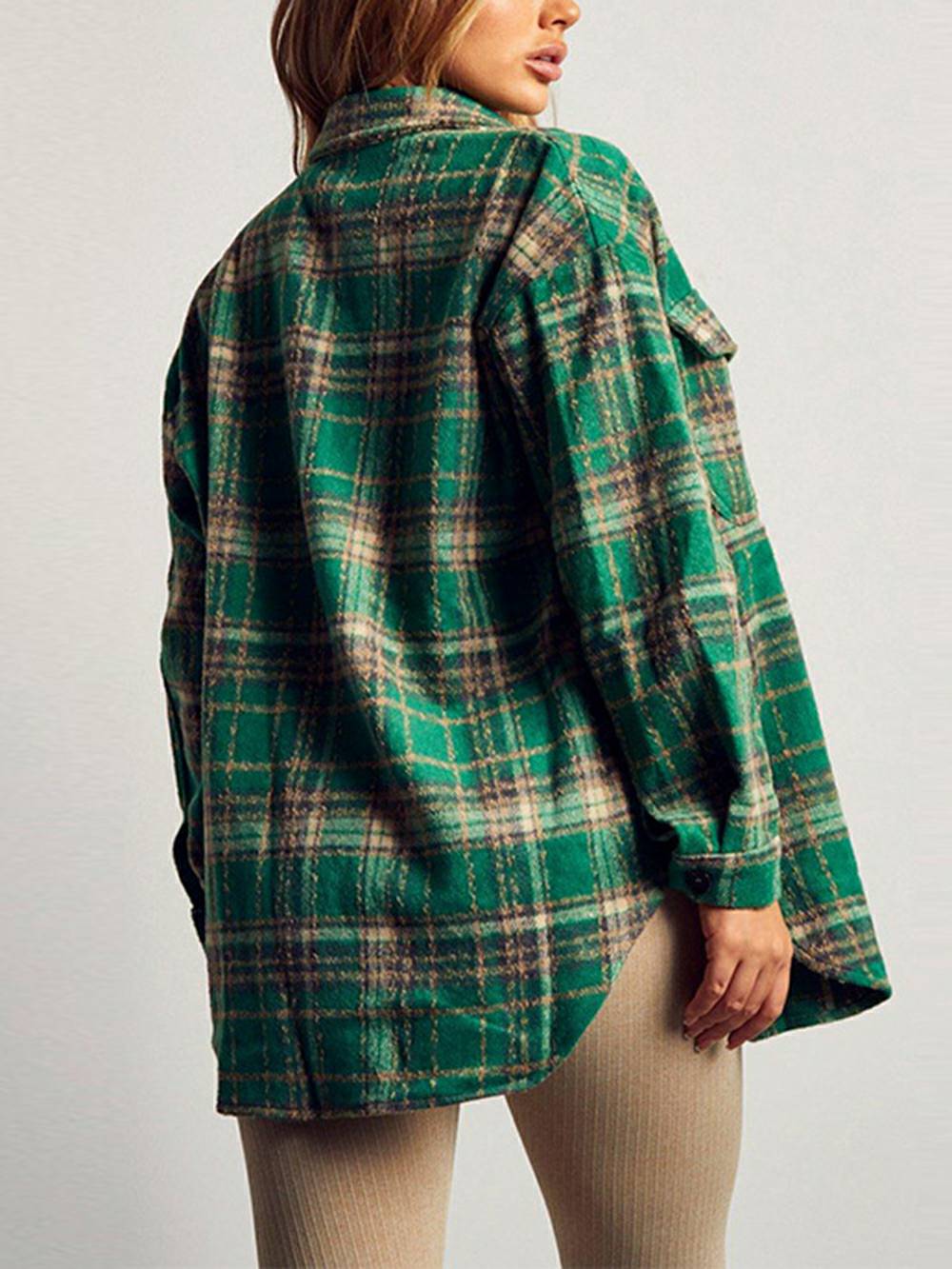 Veste chemise boutonnée à carreaux Catching Feelings 