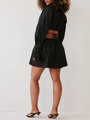 Robe à bretelles et épaules tombantes 