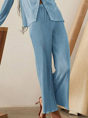 Ensemble chemise ample évasée à col en V