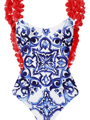 Reversible Colorblock One-Piece with Appliqué