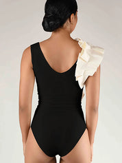 Elegant Polka Dot One-Piece Swimsuit