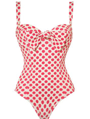 Pink Printed Skirted One-Piece Swimsuit Set
