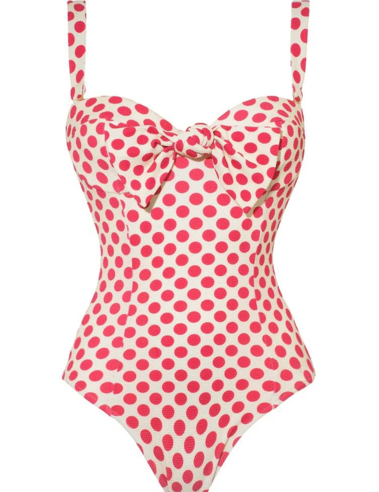 Pink Printed Skirted One-Piece Swimsuit Set