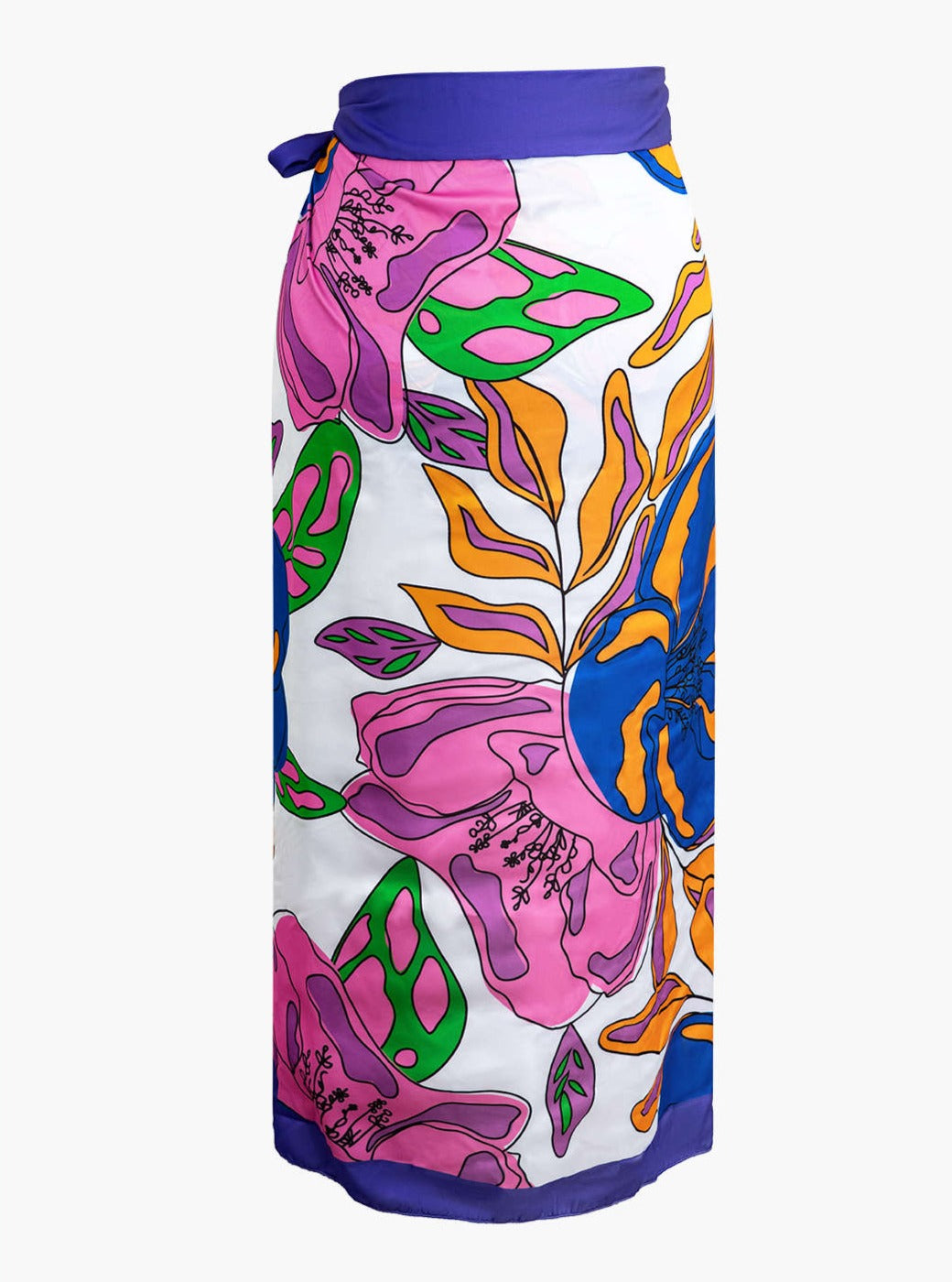 Maillot de bain une pièce à imprimé floral avec contrôle du ventre et ensemble de paréo
