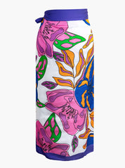 Maillot de bain une pièce à imprimé floral avec contrôle du ventre et ensemble de paréo