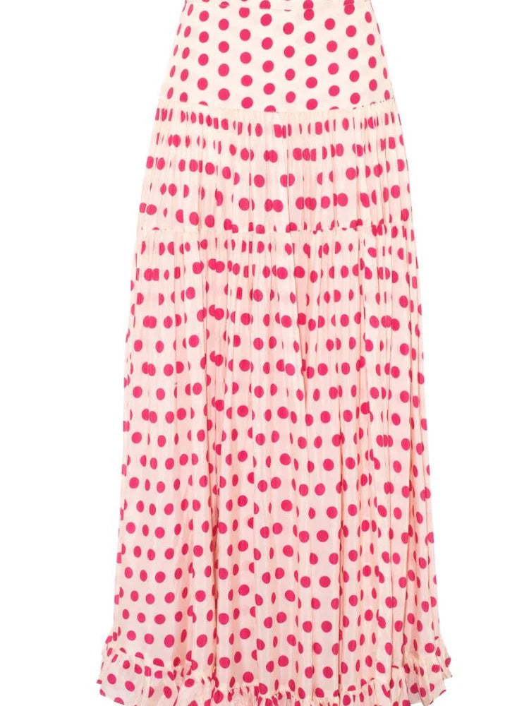 Pink Printed Skirted One-Piece Swimsuit Set