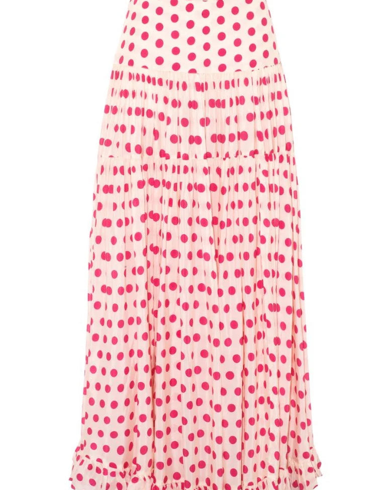 Pink Printed Skirted One-Piece Swimsuit Set
