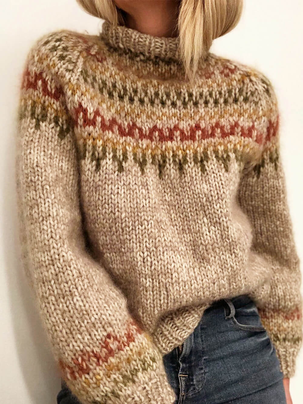 Geansaí Pulóver Turtleneck