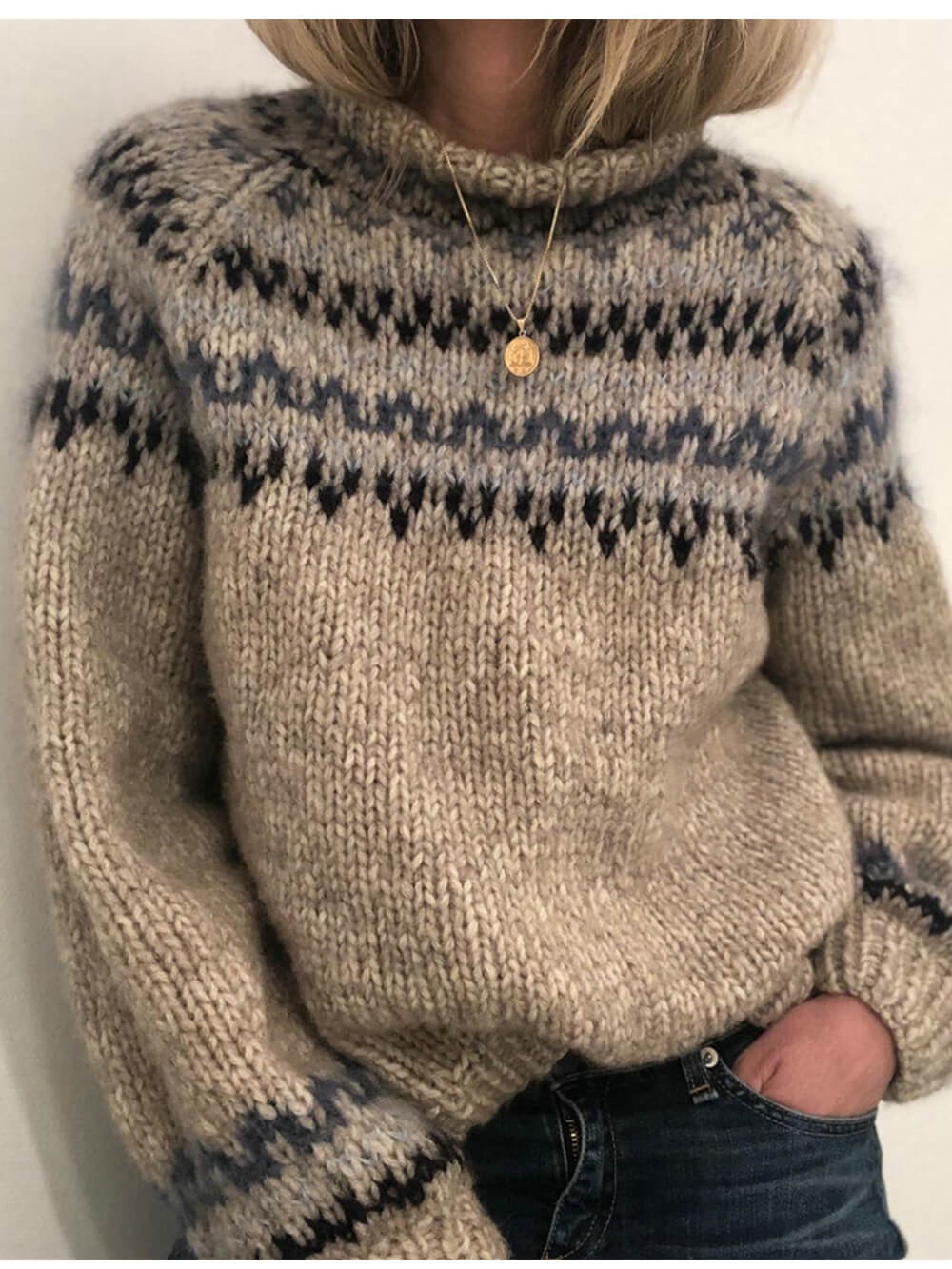 Geansaí Pulóver Turtleneck