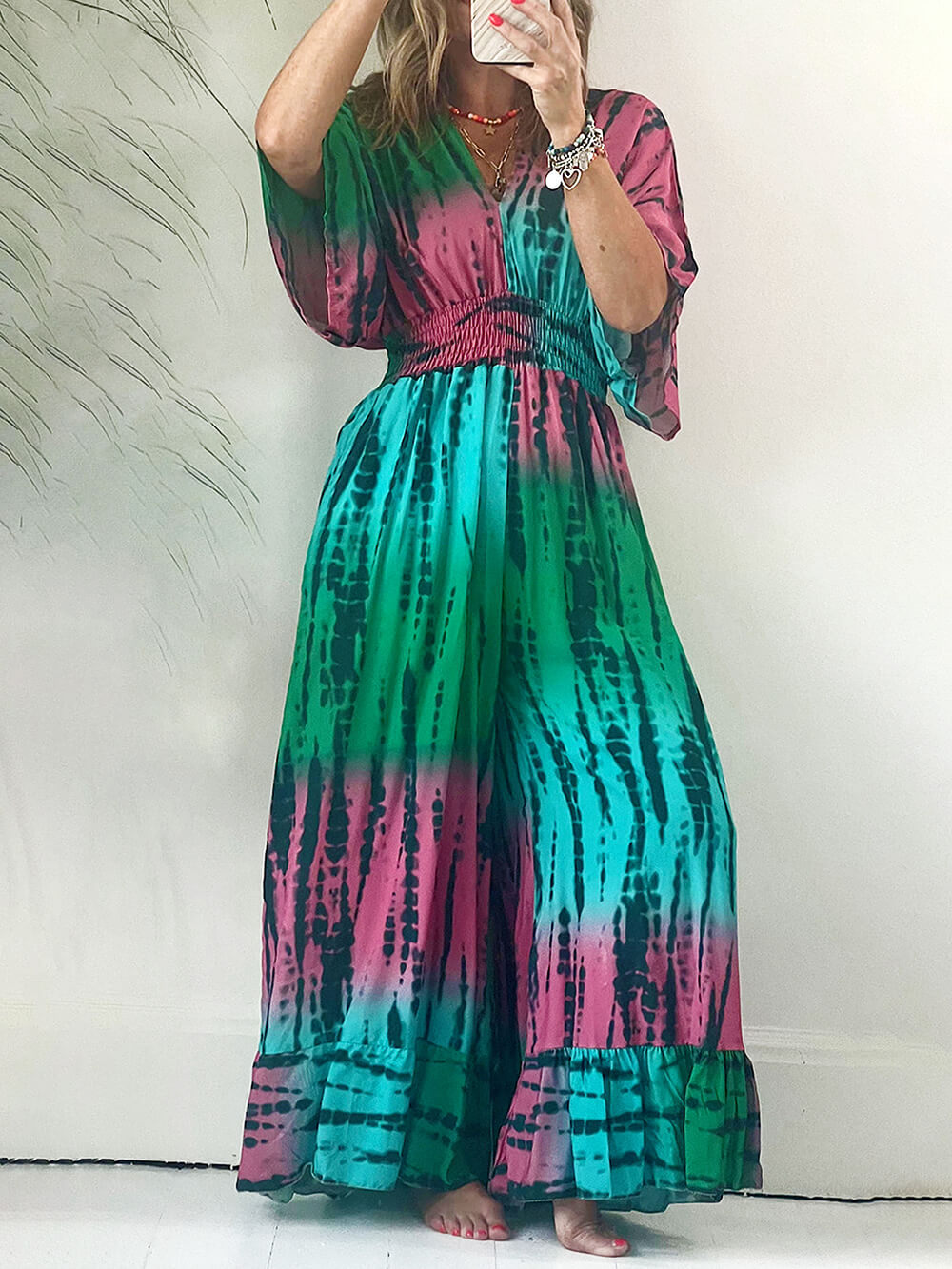 Macacão Tie Dye Arco-íris