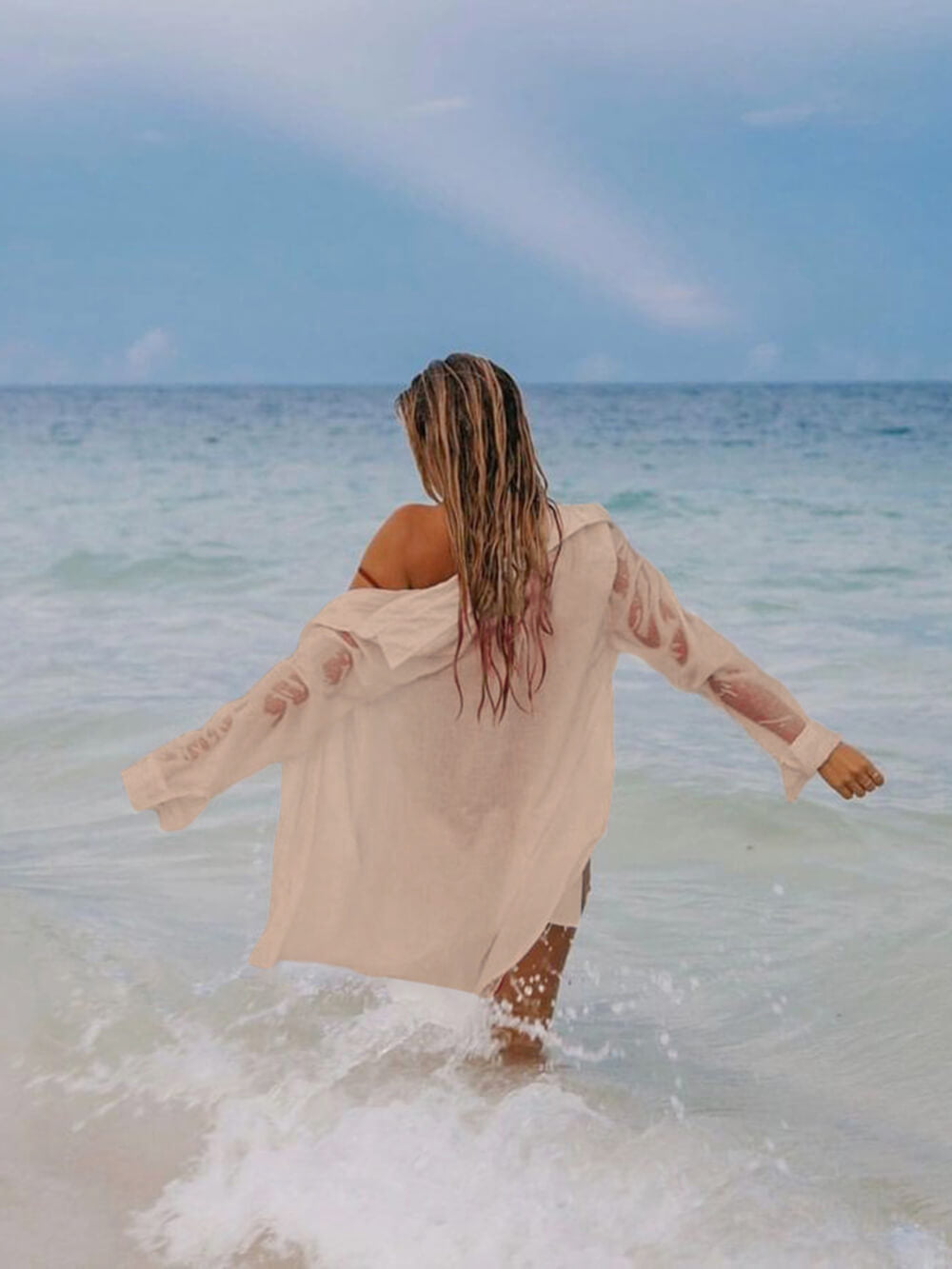 Tunique de plage sexy pour couvrir un bikini