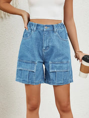 Pantaloncini Utilitari Elasticizzati Lavati
