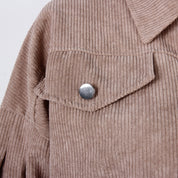 Casual Corduroy Lantern Sleeves Jacket