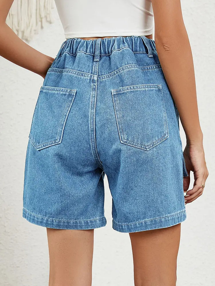 Pantaloncini Utilitari Elasticizzati Lavati