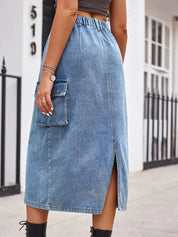 Gonna di jeans snellente versatile