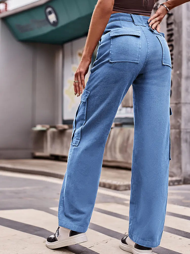 Jeans Versatili con Tasche Multiple