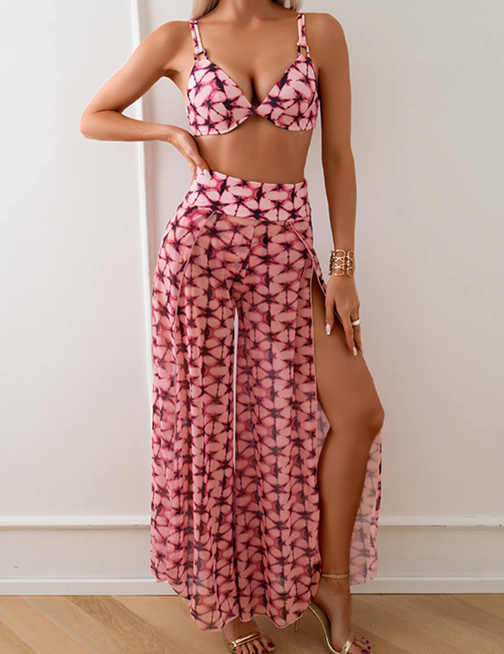 Beach Vacation Printed Bikini Set