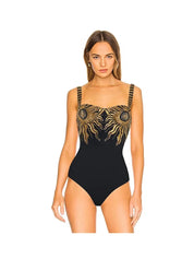 Sequin Sunflower One-Piece Swimsuit