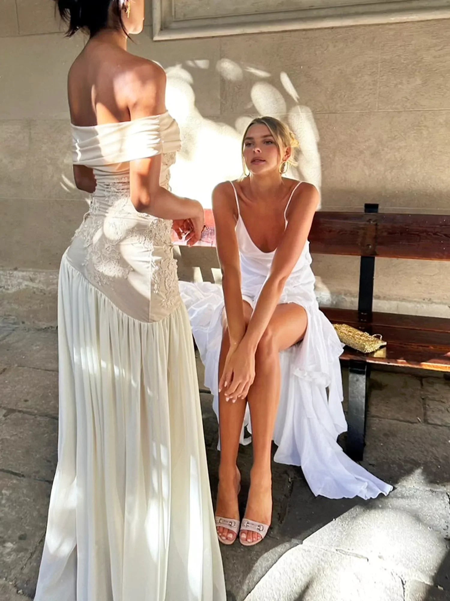 Vestido Cascata Etérea - Anjo Branco (100% Algodão)