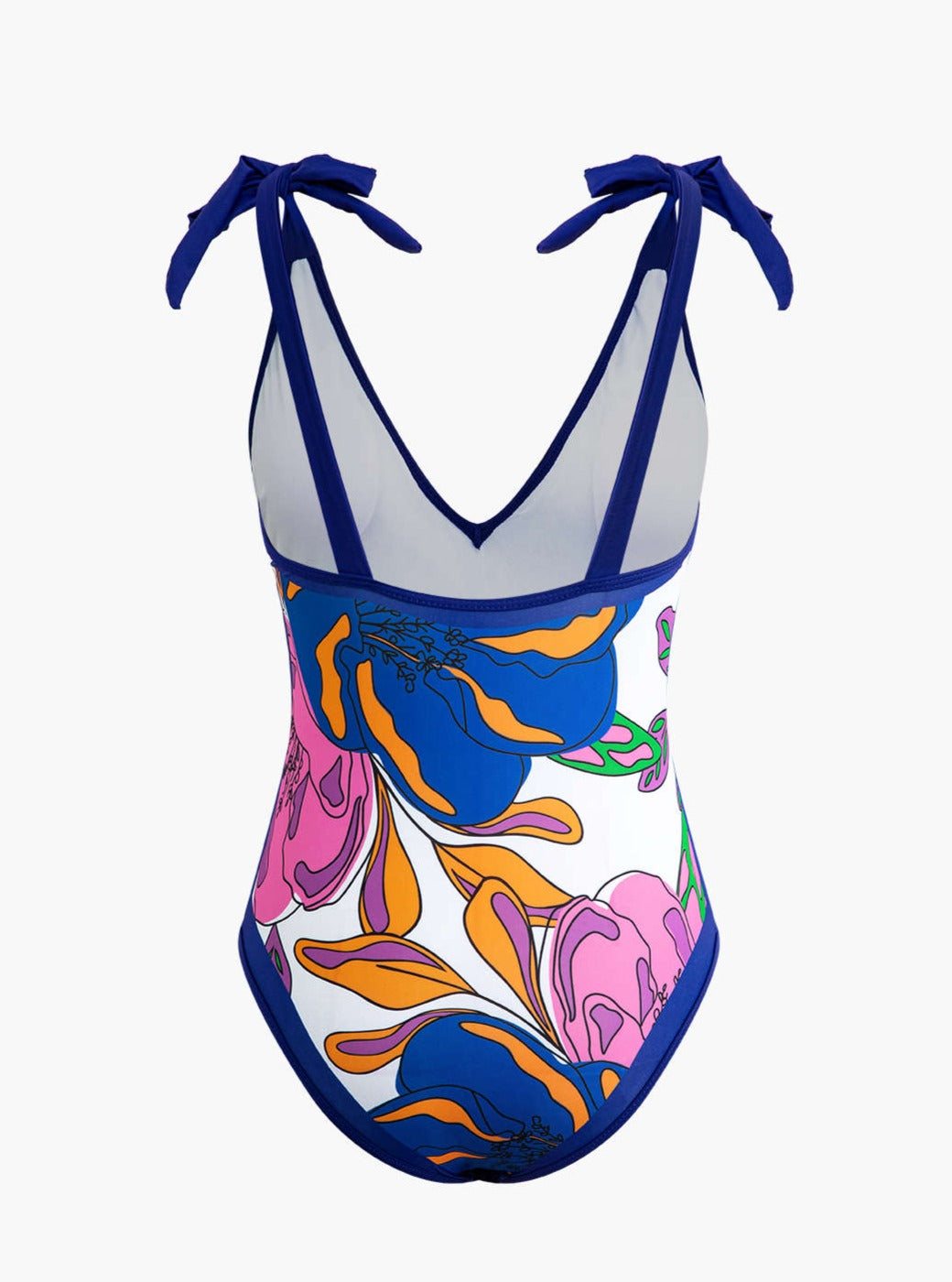 Maillot de bain une pièce à imprimé floral avec contrôle du ventre et ensemble de paréo