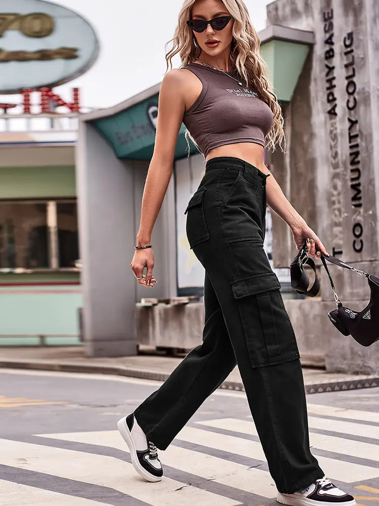 Jeans Versatili con Tasche Multiple
