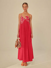 Vestido Maxi Fish Top em Mistura de Linho