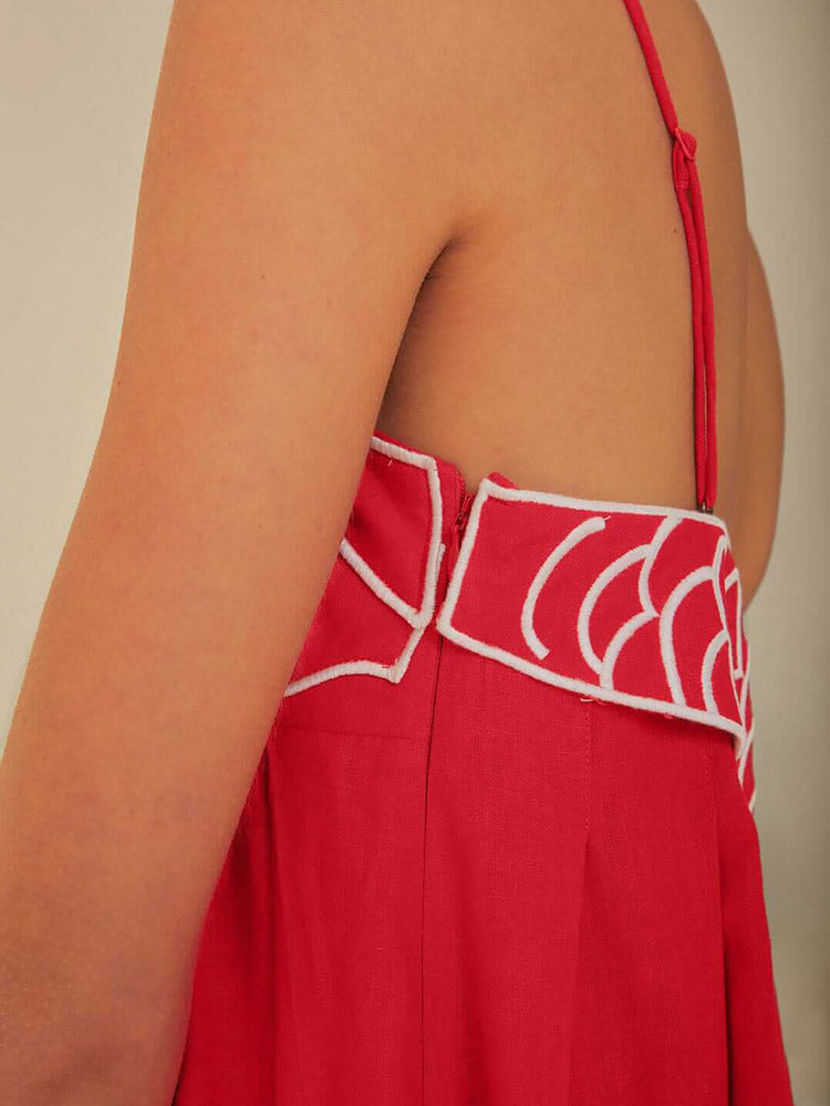Vestido Maxi Fish Top em Mistura de Linho
