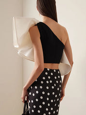 Bikini Set with Polka Dot Wrap Skirt