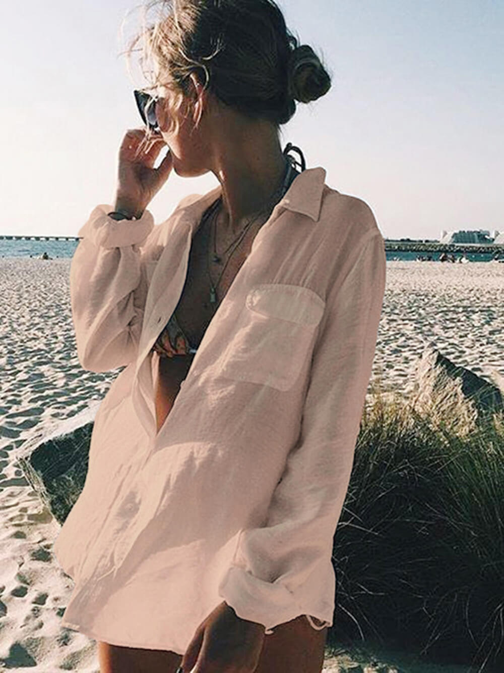 Tunique de plage sexy pour couvrir un bikini