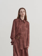 Chemise à manches longues à pois