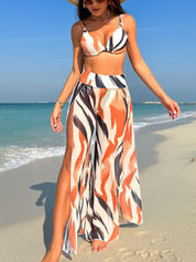 Beach Vacation Printed Bikini Set