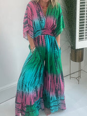 Macacão Tie Dye Arco-íris