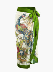 Peacock Print Cover Up