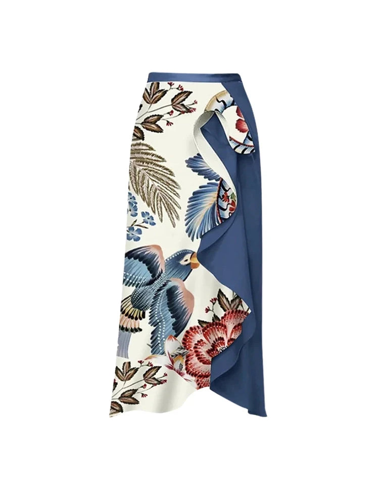 One-Shoulder Toucan Print Monokini