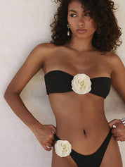 Halter 3D Floral Sexy Bikini Set