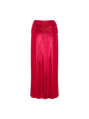 Red Glossy One-Piece with 3D Butterfly
