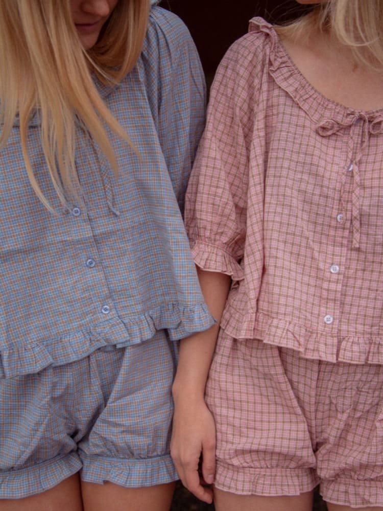 Ensemble de couchage Roméo - Plaid bleu