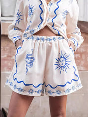 Ensemble short imprimé Soleil