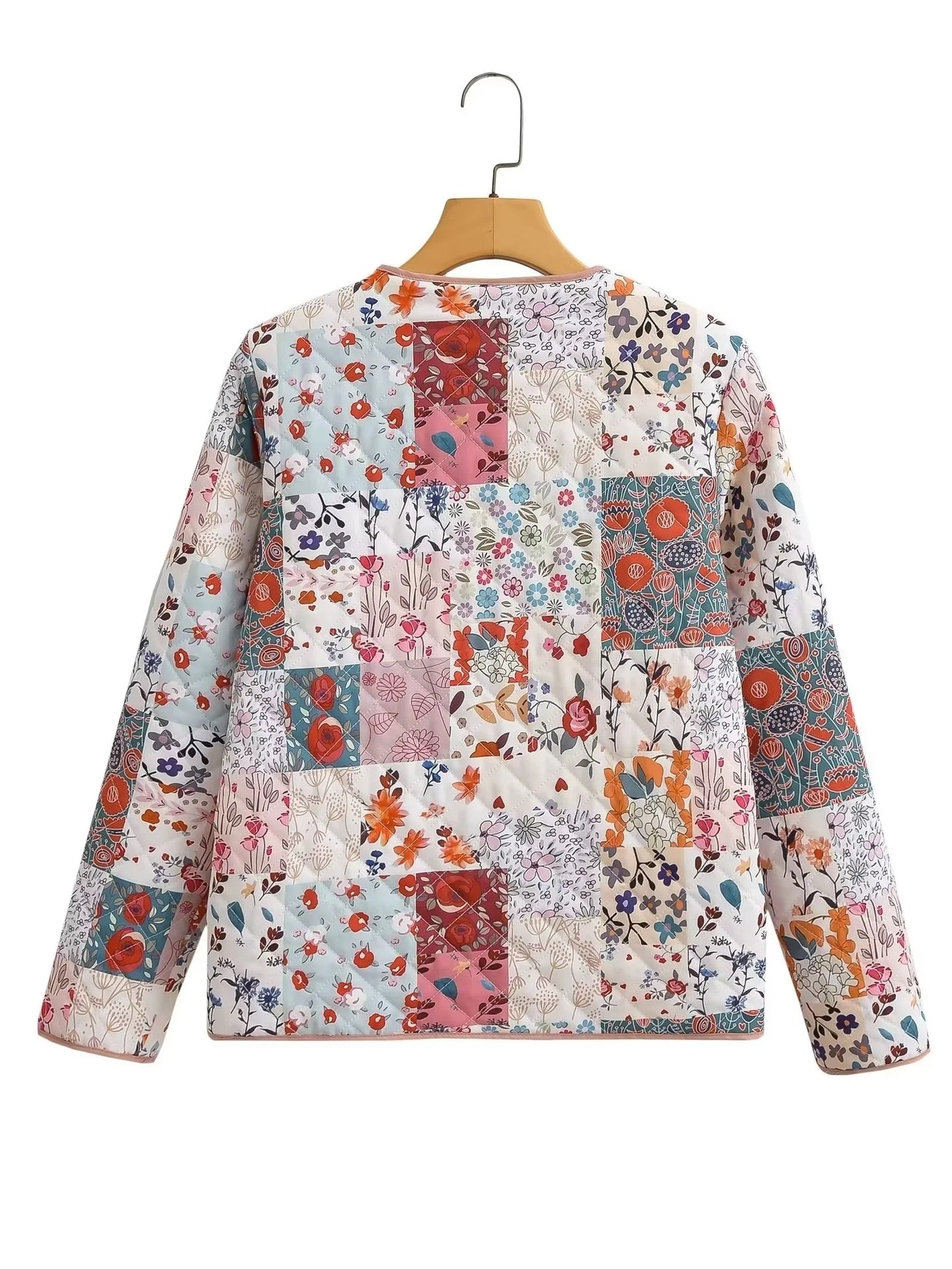 Casaco com Estampa de Padrão Patchwork