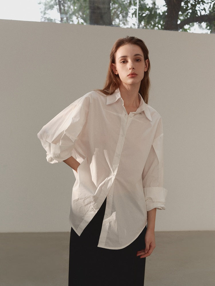 Chemise décontractée surdimensionnée minimaliste
