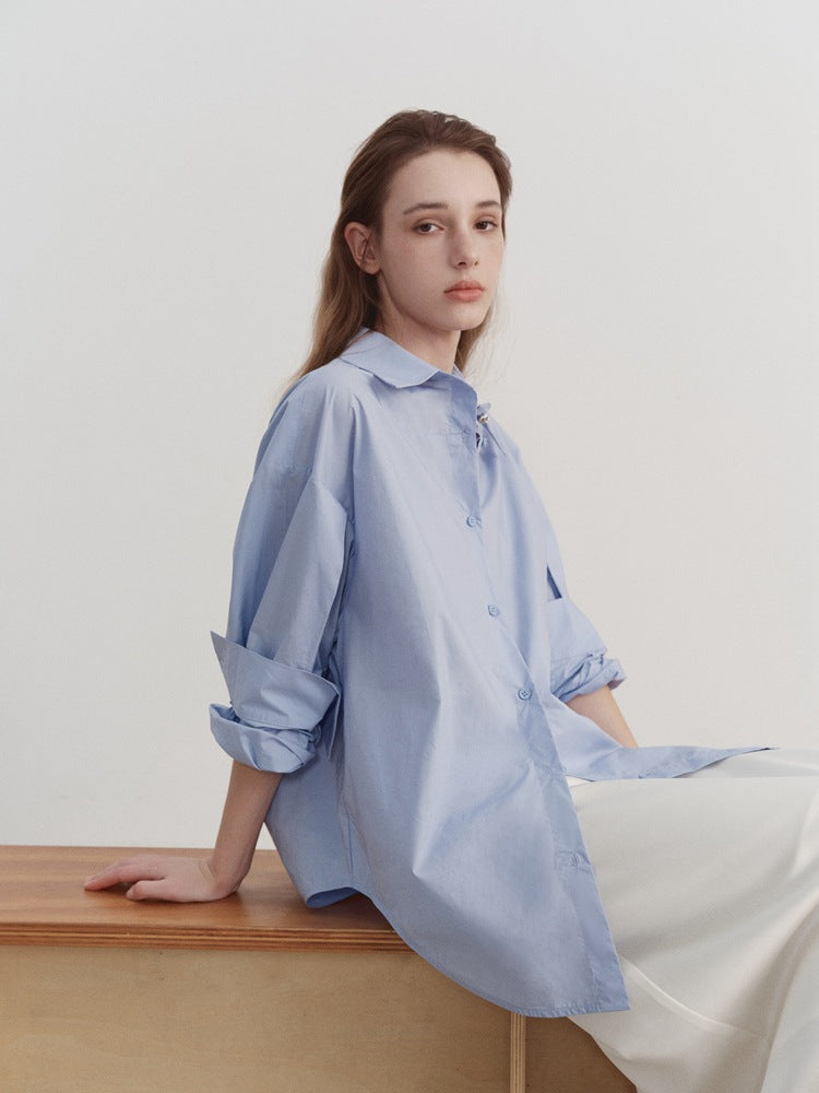 Chemise décontractée surdimensionnée minimaliste