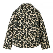 Leopard Print Quilted Jacket