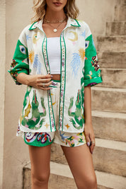 Conjunto Boho Camisa e Calções Ottilia