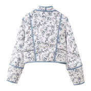 Ethnic Flower Print Reversible Jacket