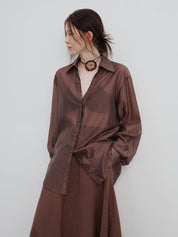 Chemise légère à manches longues avec protection solaire