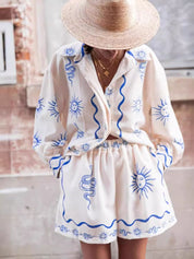 Ensemble short imprimé Soleil