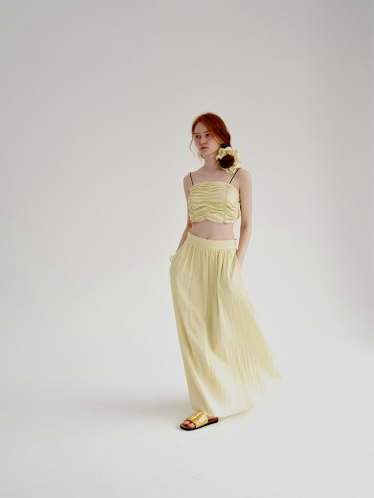 Casual Pleated Skirt