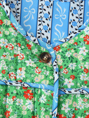 Veste ample à imprimé floral Green Mood