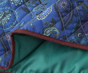 Casaco Acolchoado Multicolor com Estampa de Padrão Étnico