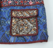 Casaco Acolchoado Multicolor com Estampa de Padrão Étnico